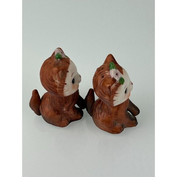 Vintage Anthropomorphic Brown Cats Set of 2 Salt & Pepper Shakers Korea Cute - Picture 16 of 16
